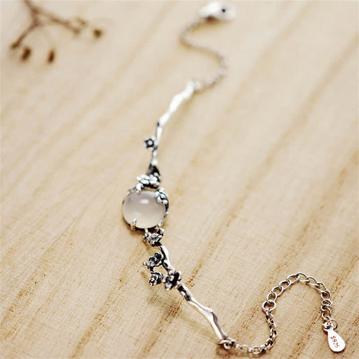 Bransoletka Buddha Stones Plum Blossom Chalcedon Positive