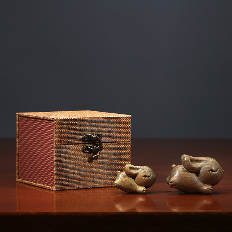 Buddha Stones Zielone Drzewo Sandałowe Małe Mini Słodkie Króliczki Króliczki Dekoracje Pokoju