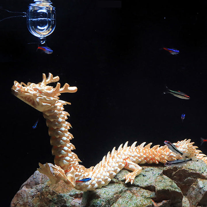 Buddha Stones Feng Shui Smok Świecący 3D Drukowany Smok Szczęście Sukces Dekoracja Domu