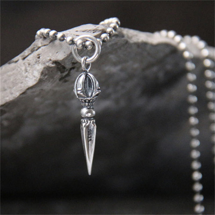 Buddha Stones 925 Srebro Sterlingowe Dorje Vajra Duchowa Moc Naszyjnik Wisiorek