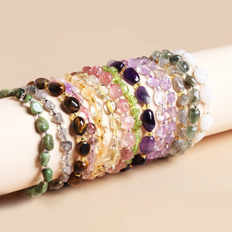 Buddha Stones Naturalny Nieregularny Kształt Kamienia Kryształ Medytacja Równowaga Bransoletka