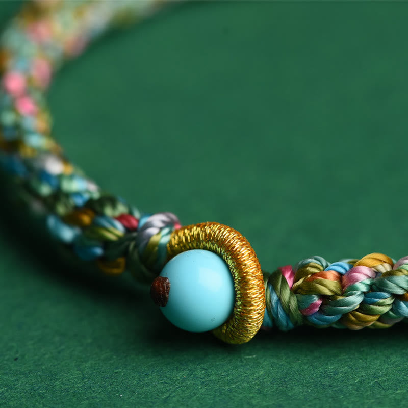 Buddha Stones Kolorowe Sznurki Szczęścia Ręcznie Robione Plecione Bransoletki Dla Dzieci Dorosłych