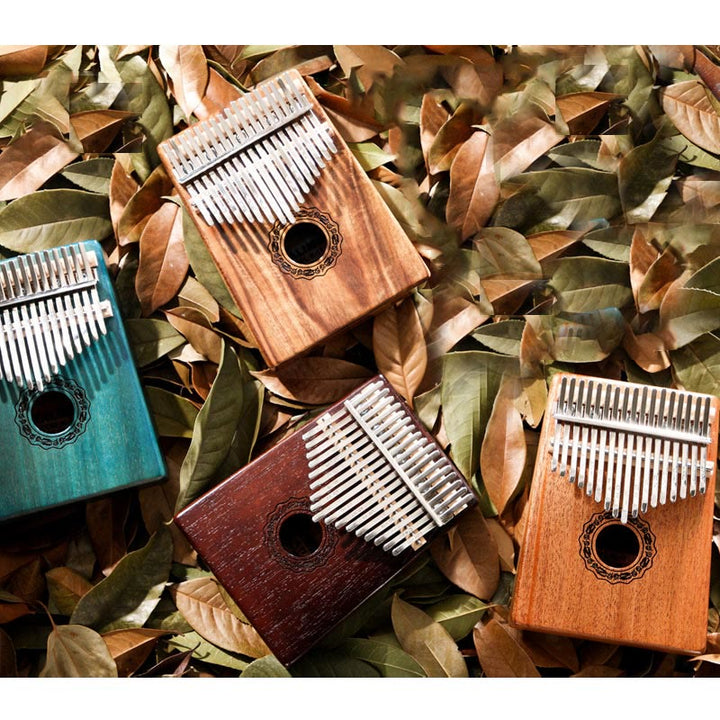 Kalimba z Buddha Stones 17 klawiszy Pianino kciukowe Drewno mahoniowe Akacja Orzech Przenośne pianino palce