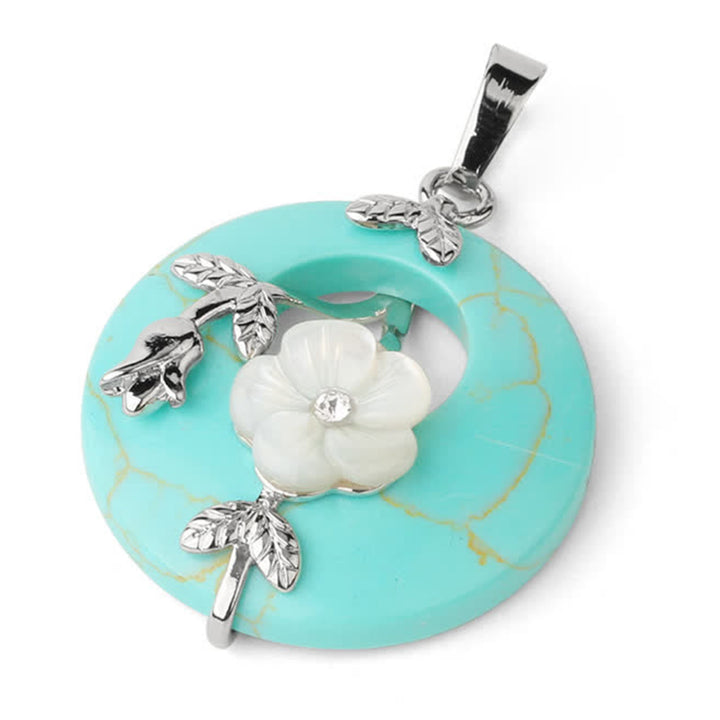 Buddha Stones Różne Kryształy Ametyst Zielony Awenturyn Kwiat Uzdrawiający Naszyjnik Wisiorek