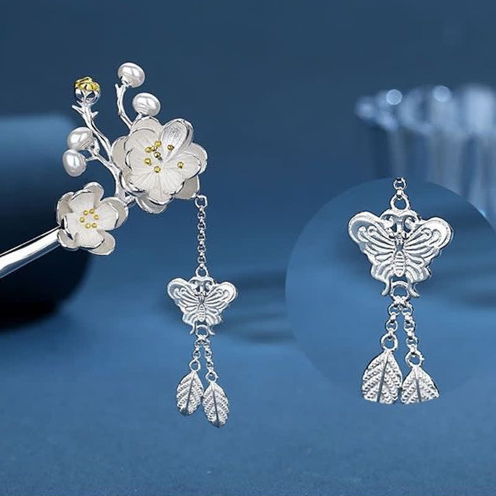 Spinka do włosów z frędzlami w kształcie motyla w kształcie śliwki