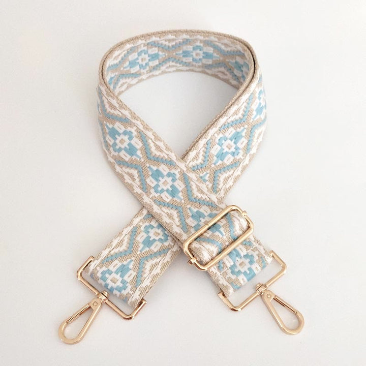 Wielokolorowe haftowane paski do toreb na ramię