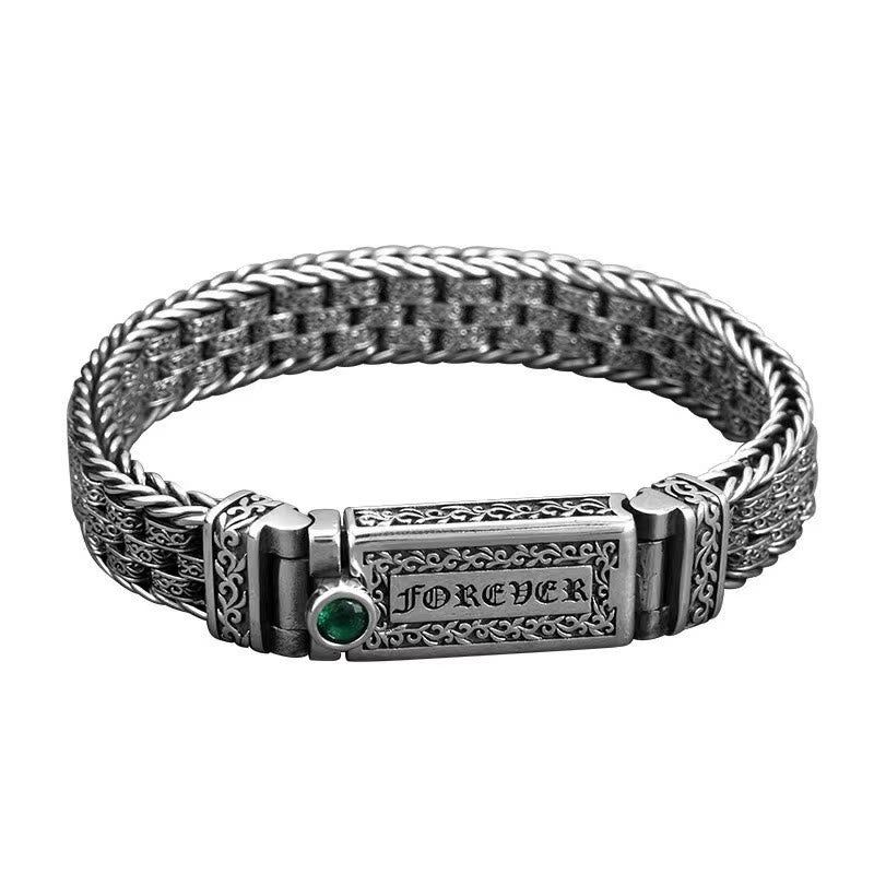 Buddha Stones Tybetańskie Om Mani Padme Hum Dynastia Tang Kwiatowy Wzór Miedziany Łańcuszek Pokoju Bransoletka