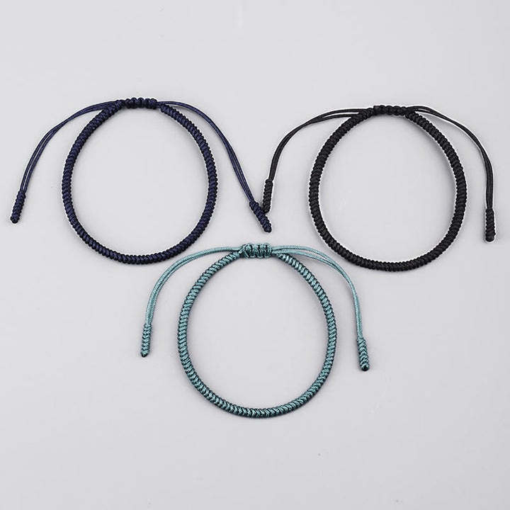 Buddha Stones Tybetańskie 3 sztuki King Kong Knot Ręcznie Robiony Amulet Bransoletka Siłowa