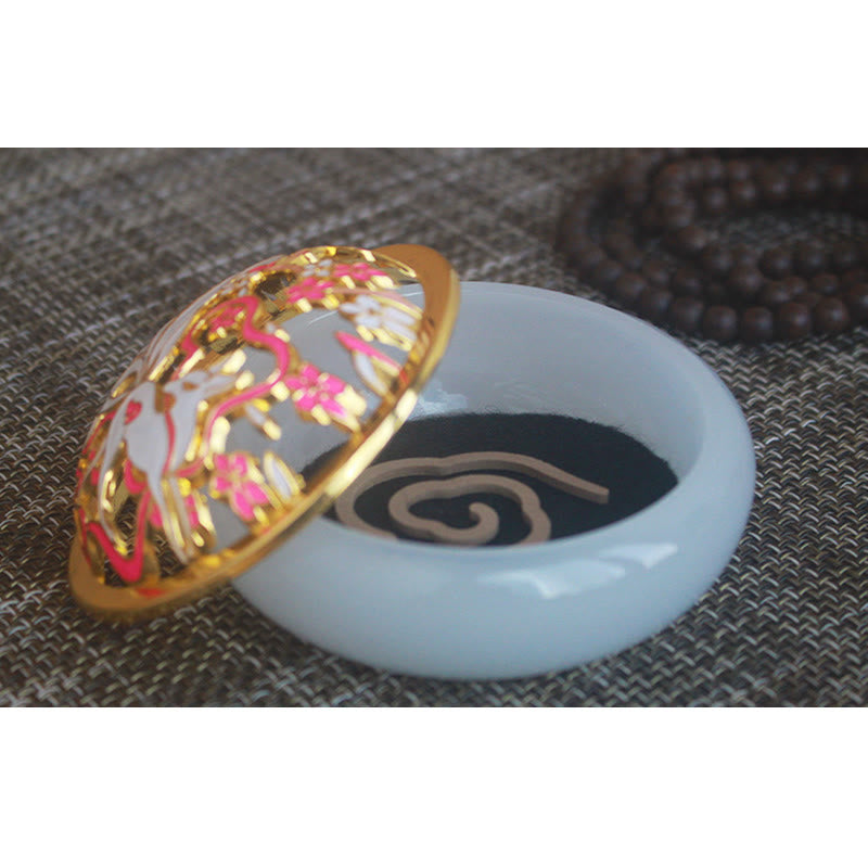 Buddha Stones Dziewięcioogoniasty Lis Liuli Kryształ Uzdrawiający Medytacja Kadzidło Palnik