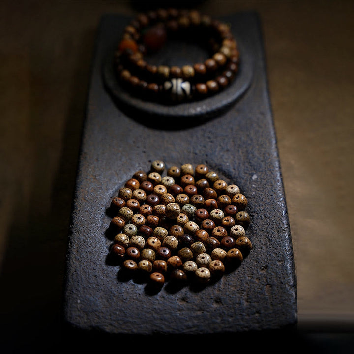 Buddha Stones Tybetańskie Nasiona Bodhi Bursztyn Dzi Koralik Agat Zakiram Bogini Bogactwa Koraliki Bransoletka Potrójnie Owijana
