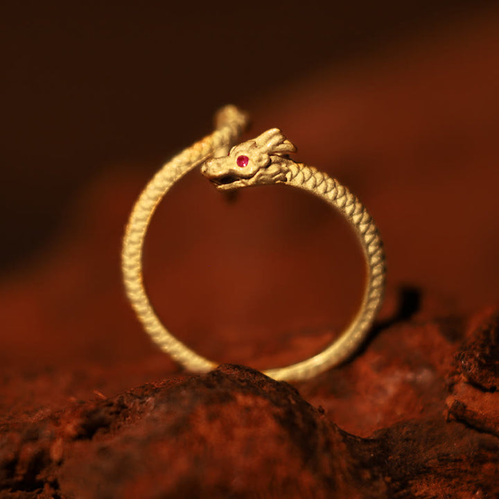 Buddha Stones 925 Srebro Sterling Vintage Rok Smoka Szczęście Ochrona Siła Regulowany Pierścień - image 1