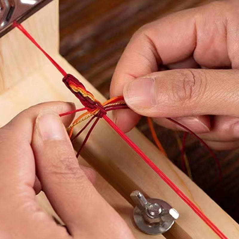 Buddha Stones Pięć kierunków Bogowie bogactwa Ręcznie robiona reinkarnacja Węzeł Ochrona sznurka Bransoletka warkoczowa
