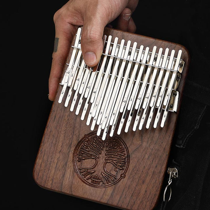 Kalimba 34 klawisze Thumb Piano Tree of Life Design przenośny palec Marimba Piano