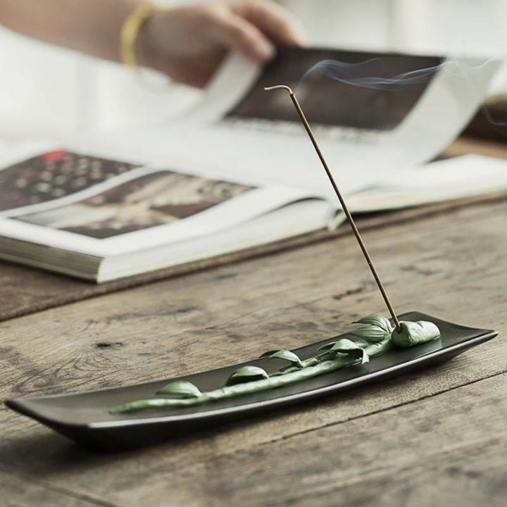 Buddha Stones Lotos Piwonia Kwiat Róży Ceramiczny Duchowy Kadzielnica