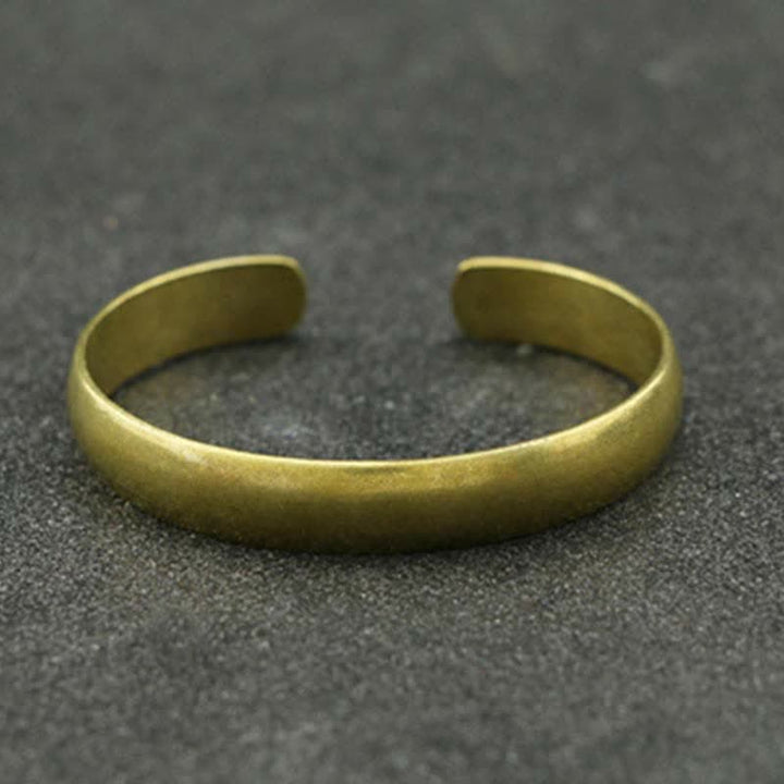 Buddha Stones 2szt. Om Mani Padme Hum Smok Feniks Miedziana Skórzana Bransoletka Pokoju Mankiet Bangle