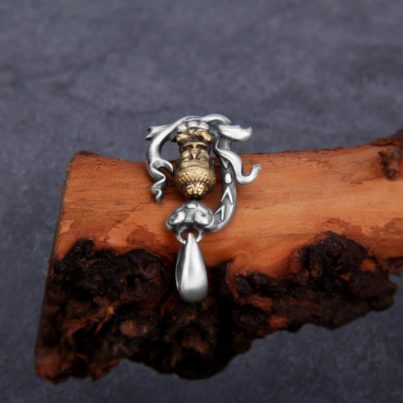 Buddha Stones 925 Srebro Sterlingowe Zen Budda Ruyi Uchwyt Naszyjnik Współczucie Wisiorek - image 5