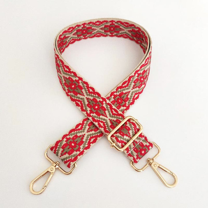 Wielokolorowe haftowane paski do toreb na ramię