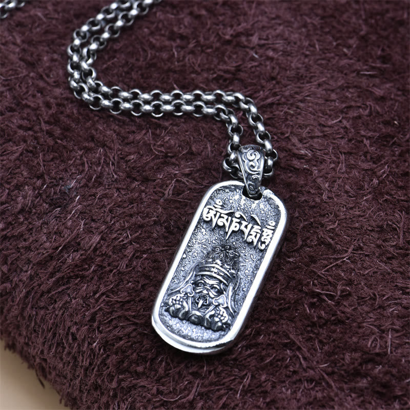 Buddha Stones 925 Srebro Sterlingowe Zakiram Bogini Bogactwa Om Mani Padme Hum Naszyjnik Pokoju Wisiorek - image 6