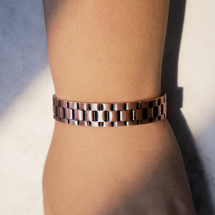 Bransoletka mankietowa z Buddha Stones Vintage Copper Balance