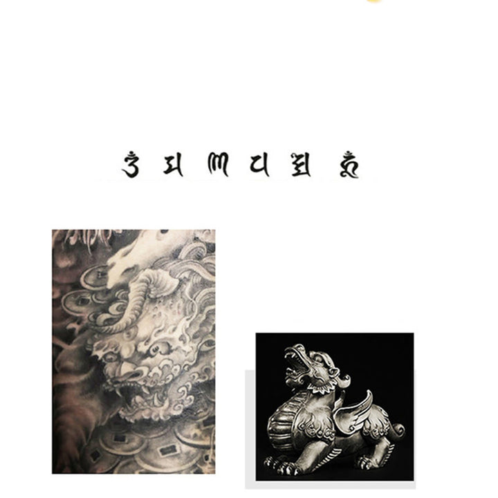 Buddha Stones Podwójna PiXiu Feng Shui Miedziana Moneta Om Mani Padme Hum Bransoletka Sznurkowa - image 15