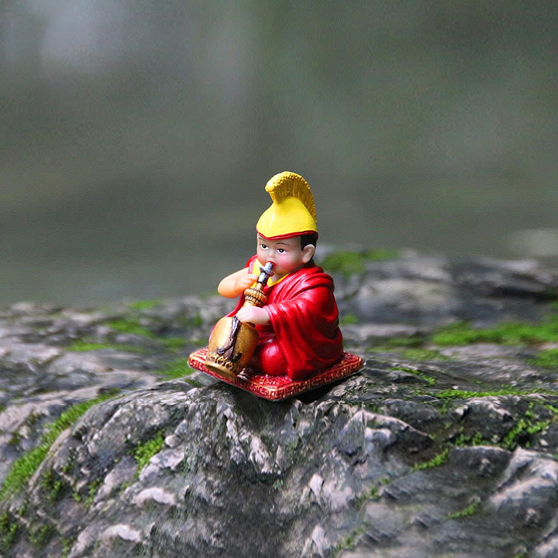Buddha Stones malowane ręcznie tybetańskie figurki Lamy rzeźbione kreatywne ozdoby do dekoracji domu i biura