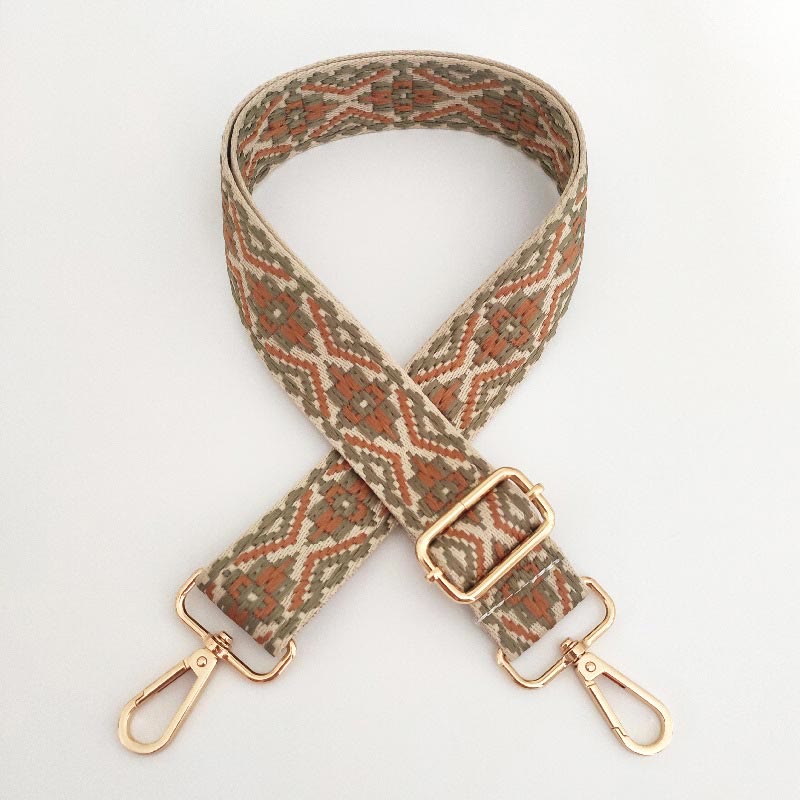 Wielokolorowe haftowane paski do toreb na ramię