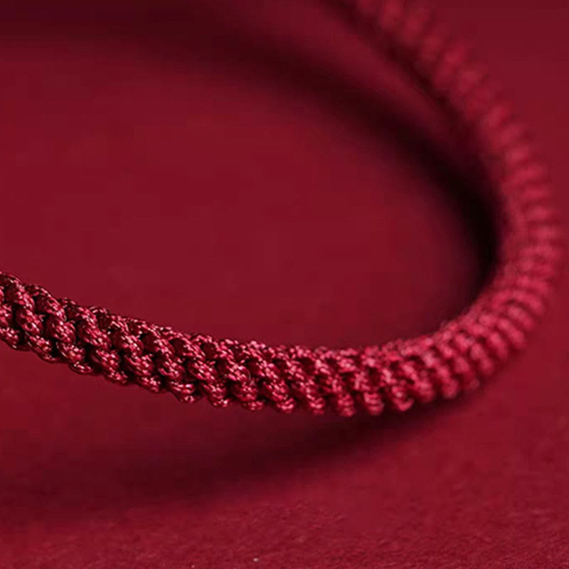 Buddha Stones Naturalna bransoletka z sznurka Cinnabar King Kong Knot Błogosławieństwo