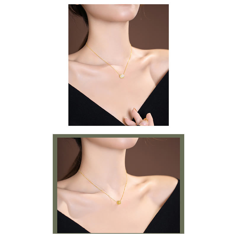 Buddha Stones 925 Srebro Sterling Naturalny Hetian Jade Cyan Jade Szczęście Śmiejący się Budda Motyl Naszyjnik Wisiorek - image 32