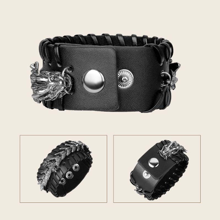 Bransoletka ochronna Dragon Leather Weave