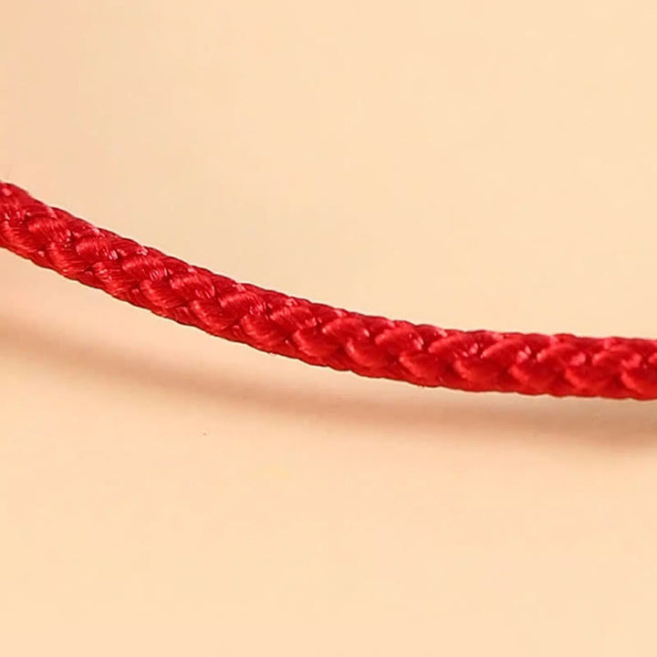 Buddha Stones Ręcznie robione 999 Srebro Sterling Rok Smoka Uroczy Chiński Zodiak Szczęście Pleciona Bransoletka