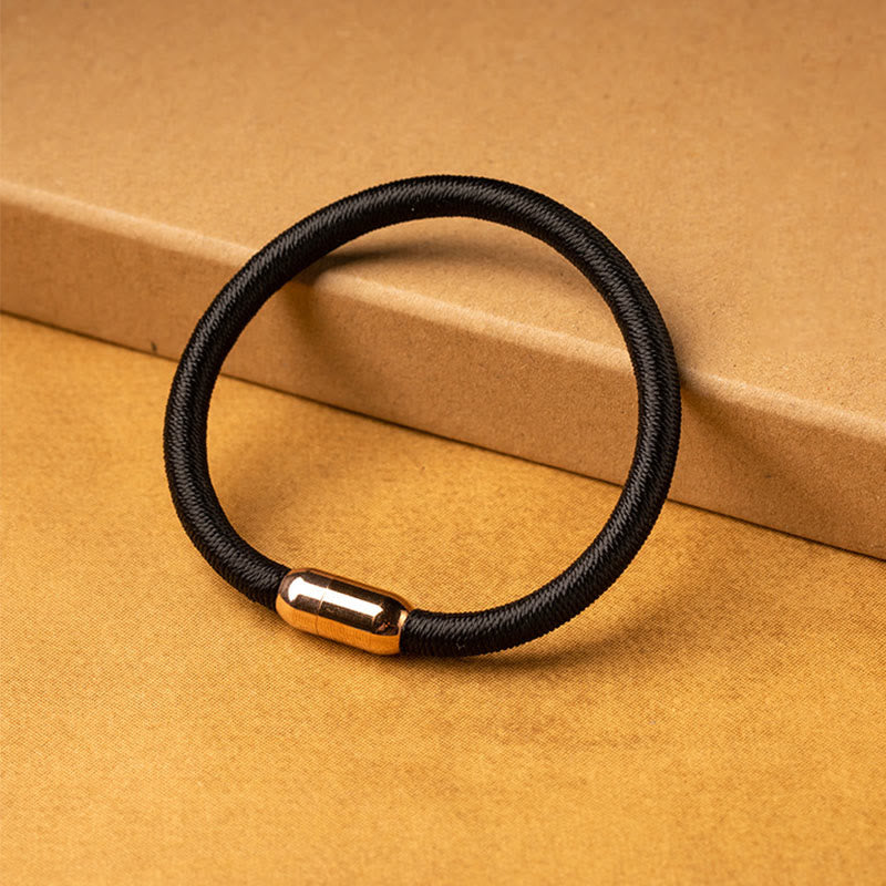 Buddha Stones Tybetańskie Ręcznie Robione King Kong Węzeł Ochrona Magnetyczna Zapięcie Bransoletka Pleciona