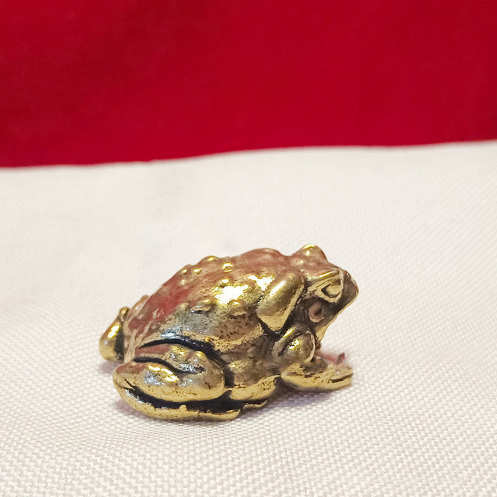 Buddha Stones Mini Mała Żaba Żółw Koi Ryba Ślimak Krab Miedź Bogactwo Dekoracja Domu