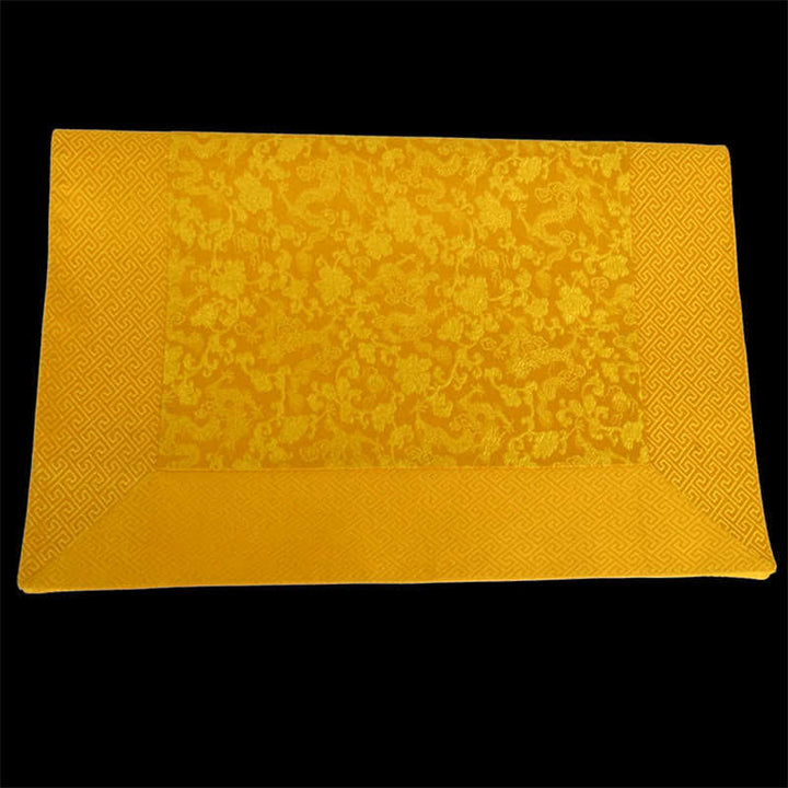 Ołtarz modlitewny Kwiat Smok Wzór Tybetańskie Pomyślne Symbole Żakard Mata