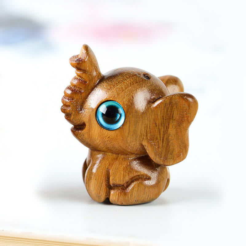 Buddha Stones sandałowe Małe liście Czerwone drzewo sandałowe Zielone drzewo sandałowe Szczęśliwy mini słoń rzeźbiony ochrona dekoracja