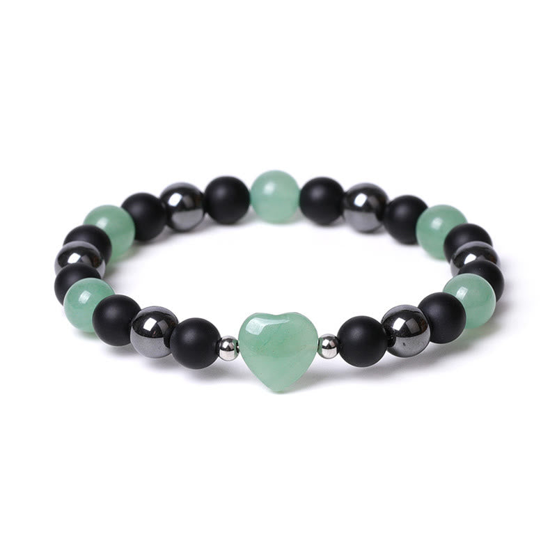 Bransoletka ochronna z Buddha Stones Onyks Tygrysie Oko Kryształ Miłość Serce