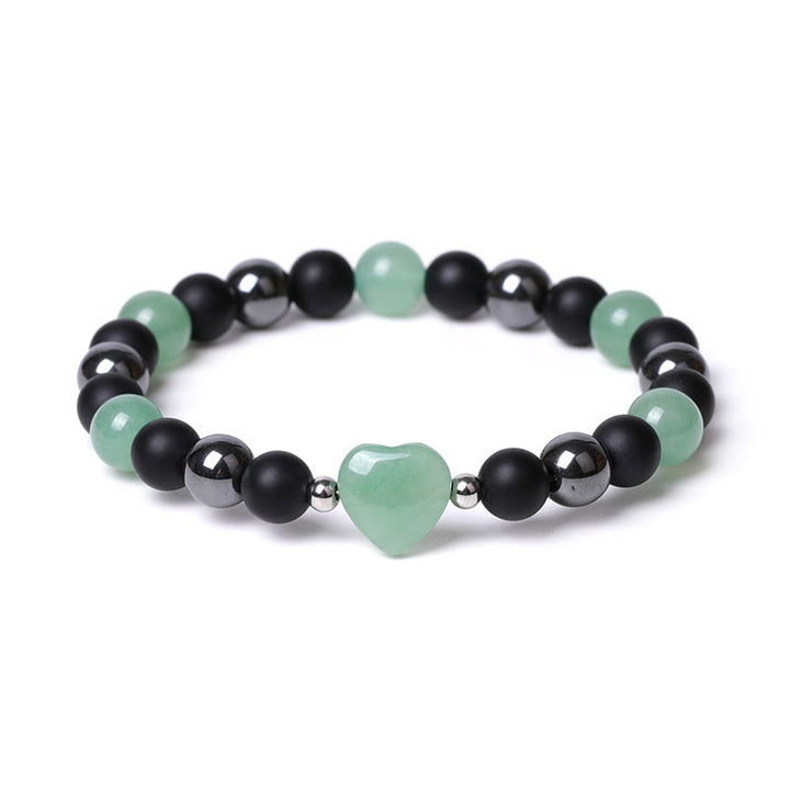 Bransoletka ochronna z Buddha Stones Onyks Tygrysie Oko Kryształ Miłość Serce