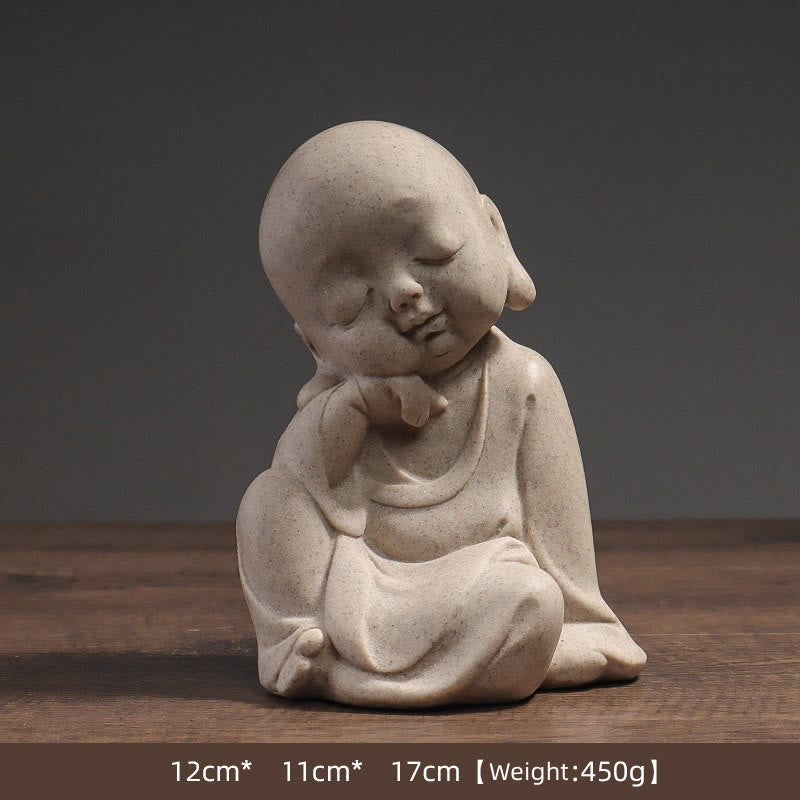 Buddha Stones Tybetańska Medytacja Budda Mnich Błogosławieństwo Spokoju Żywica Dekoracja Domu