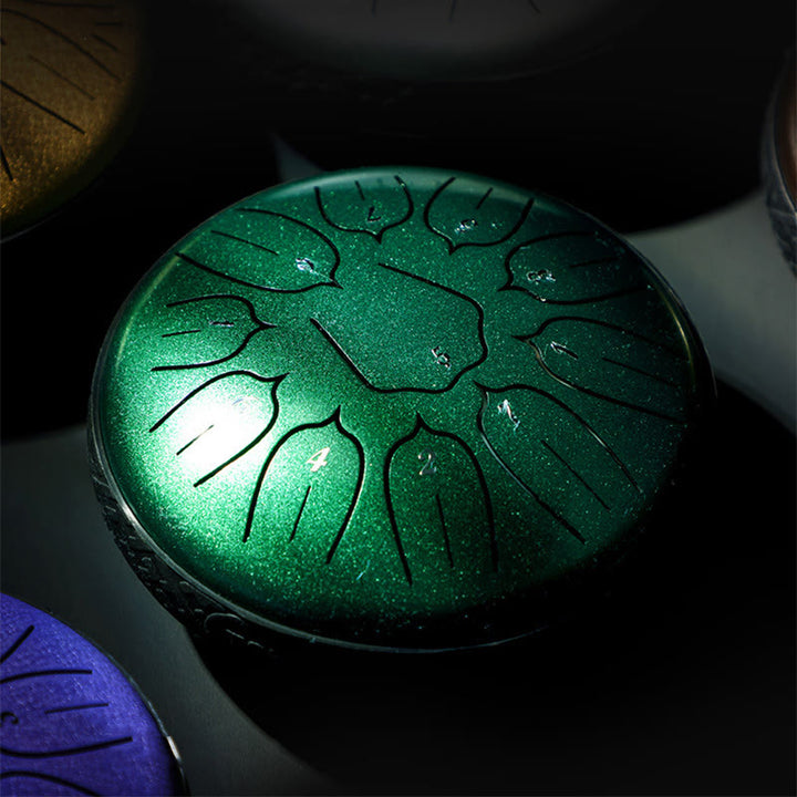 Buddha Stones językowy ze stali Dźwięk uzdrawiający Medytacja Joga Zestaw perkusyjny Lotus 11 nut 6 cali