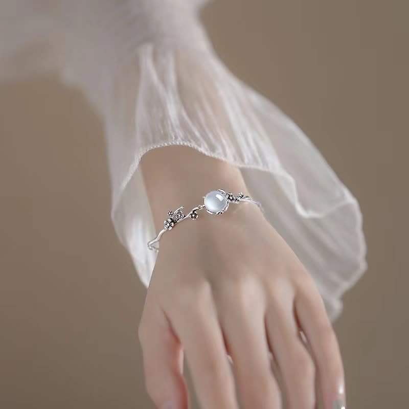 Bransoletka Buddha Stones Plum Blossom Chalcedon Positive