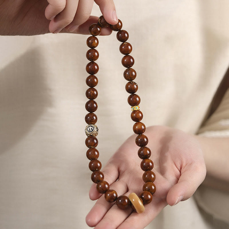 Buddha Stones Tybetańskie Naturalne Fioletowe Złoto Szczur Bodhi Nasiona Bogactwa Bransoletka Podwójnie Owijana