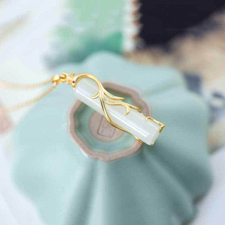 Buddha Stones Jade Dragon Phoenix Miedziany Naszyjnik Ochronny Wisiorek - image 8