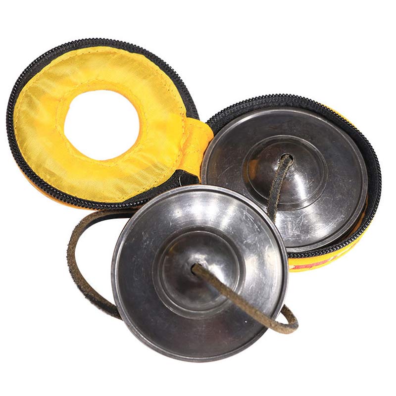 Buddha Stones Tybetański Dzwon Tingsha Miedziana Dekoracja Szczęścia Z Torbą