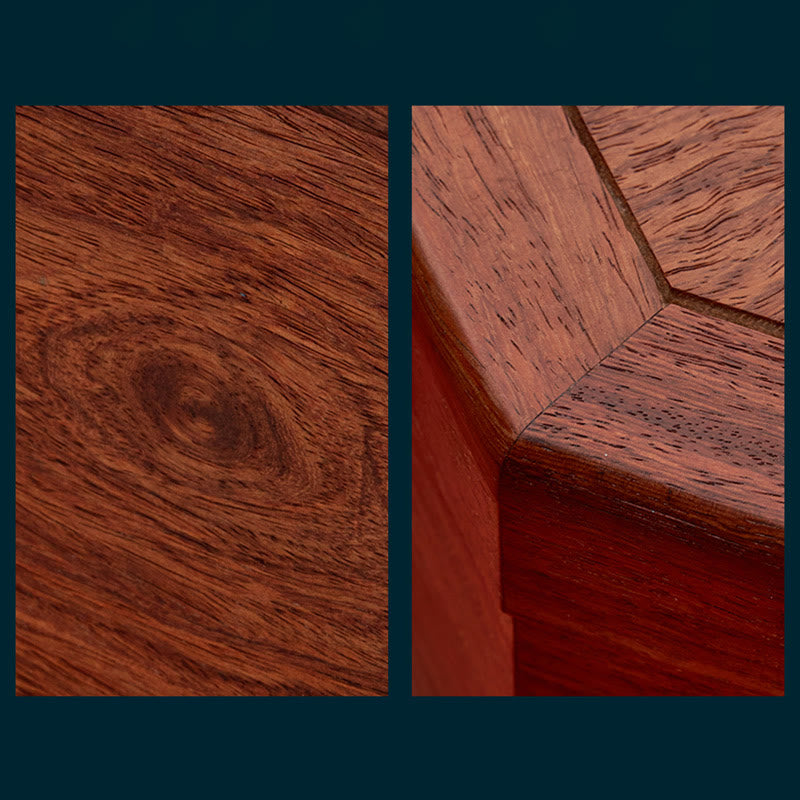 Antyczne pudełko do przechowywania biżuterii z liści kwiatów wykonane ręcznie z palisandru, drewniane pudełko na prezenty