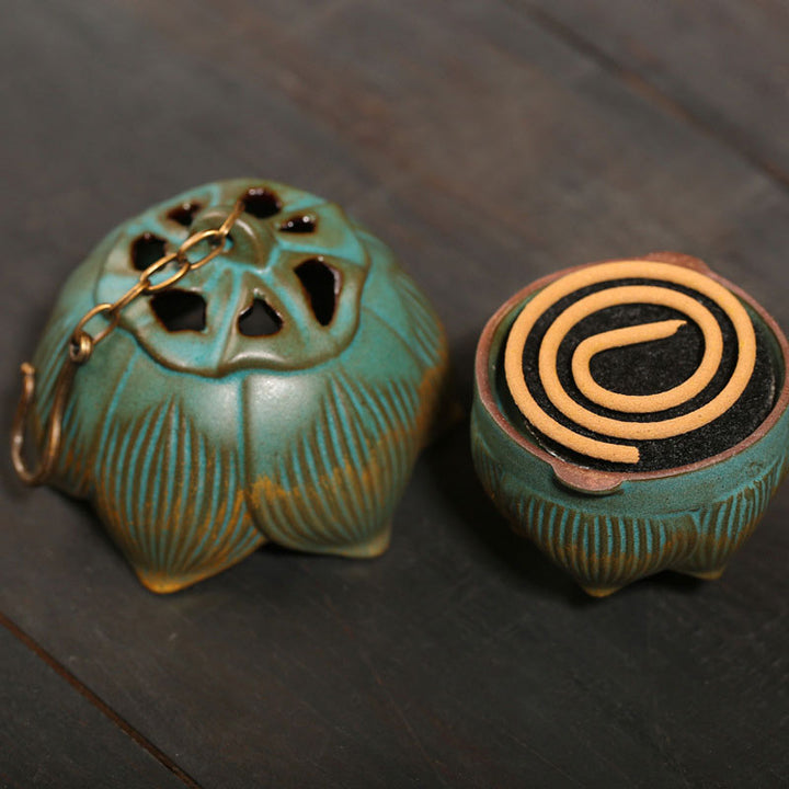 Buddha Stones Lotos Medytacja Wiszący Kadzielnica Dekoracja