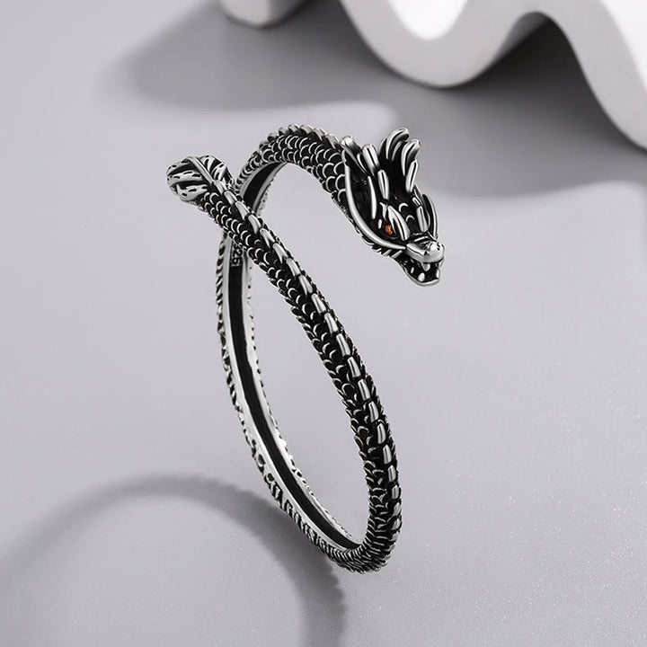 Bransoletka ochronna na Buddha Stones ze wzorem łusek smoka