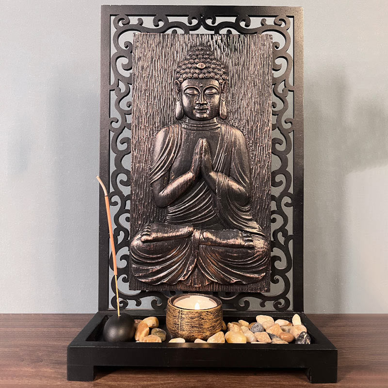 Buddha Stones Budda Współczucie Spokój Dom Żywica Modlitwa Ołtarz Dekoracja