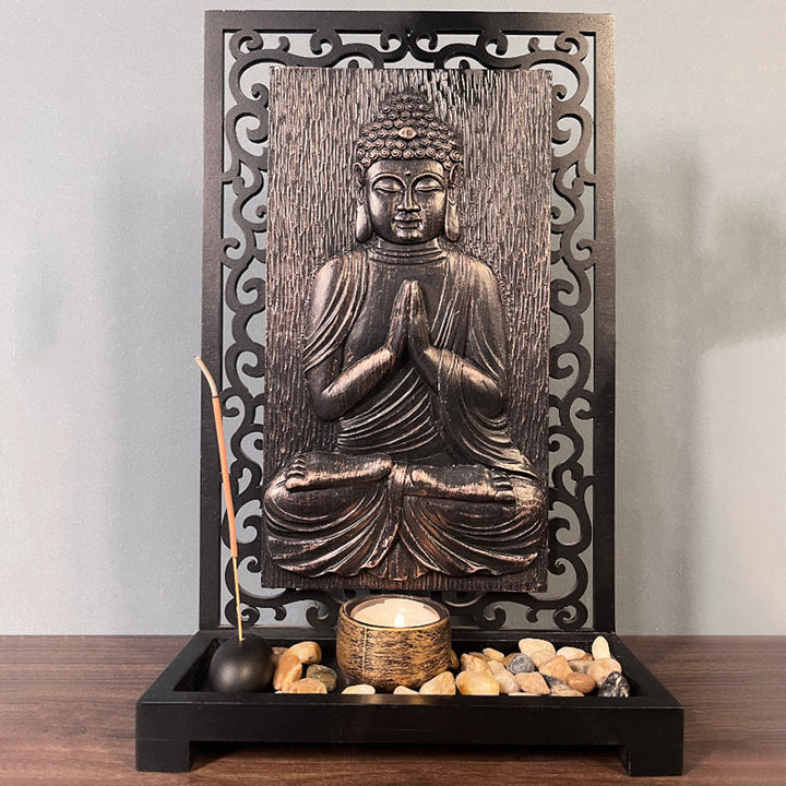 Buddha Stones Budda Współczucie Spokój Dom Żywica Modlitwa Ołtarz Dekoracja