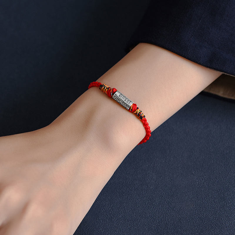 Buddha Stones ręcznie robione 925 srebro próby 925 wszystko idzie dobrze projekt ochrona siła bransoletka kostka