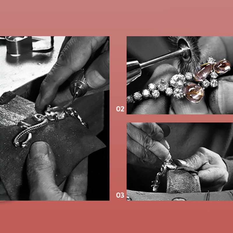 Buddha Stones 925 Srebro Sterling Rok Smoka Pomyślny Złoty Smok Szczęście Łańcuszek Naszyjnik Wisiorek - image 14