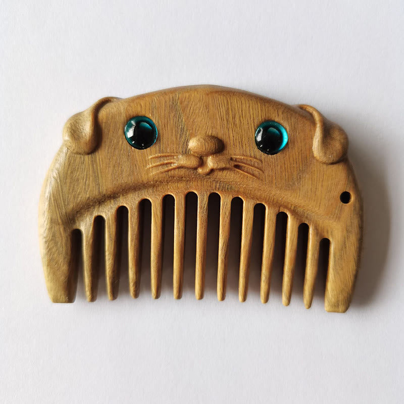 Chiński Zodiak Zielony Sandałowiec Pokój Mini Przenośny Grzebień